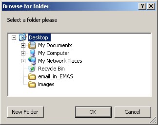 PIXresizer browse folder window