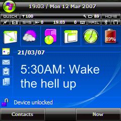 Phone alarm screen wake up