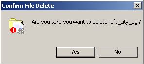 confirm a delete in windows XP