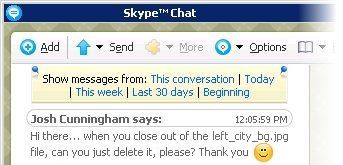 skype chat window