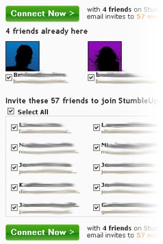 StumbleUpon invite process is bad usability