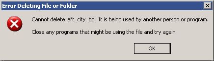 cannot delete a file in windows XP because of another user