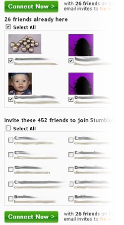 StumbleUpon invite process is bad usability
