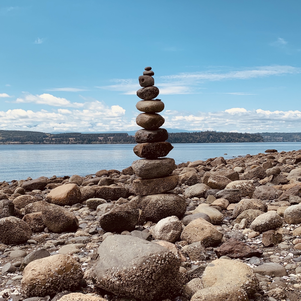 Stacking rocks